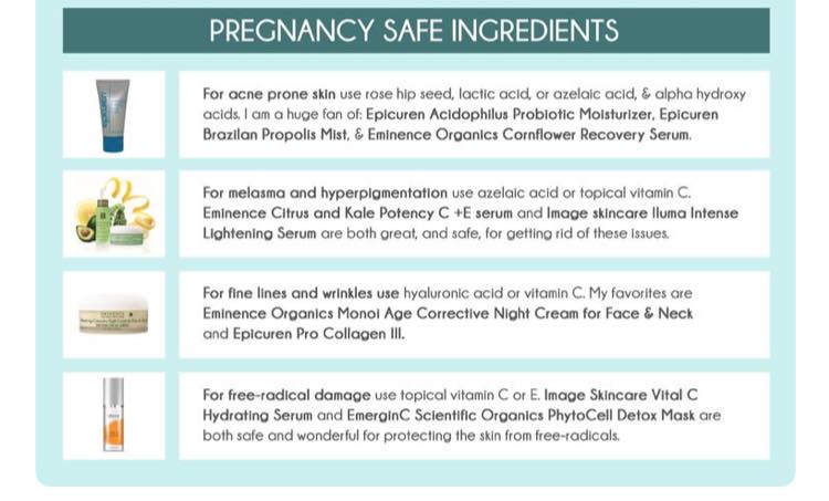 pregnancy friendly ingredients
